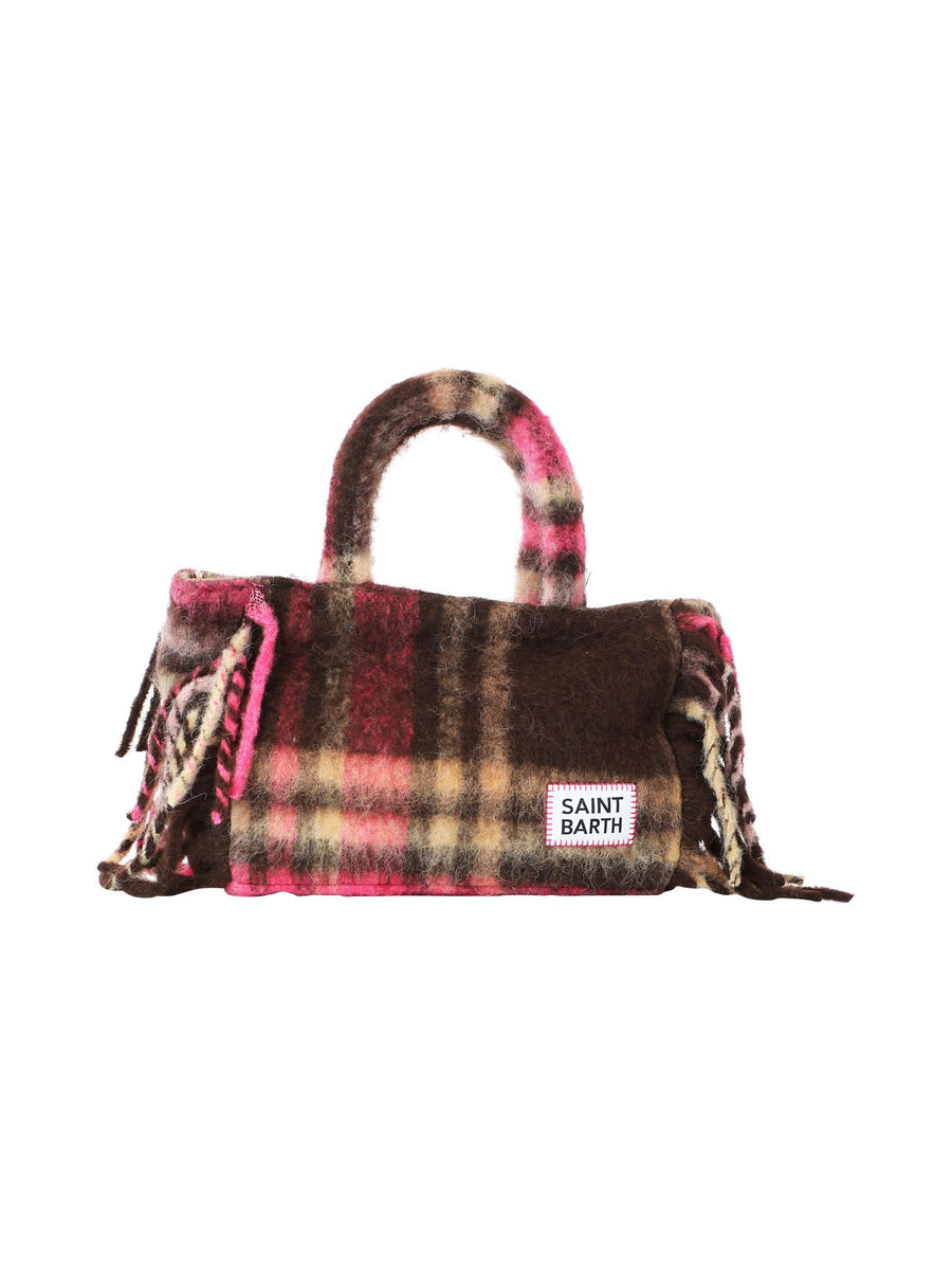 Borsa Colette Blanket Tartan fucsia e marrone COL0010 00070E MC2 SAINT BARTH 