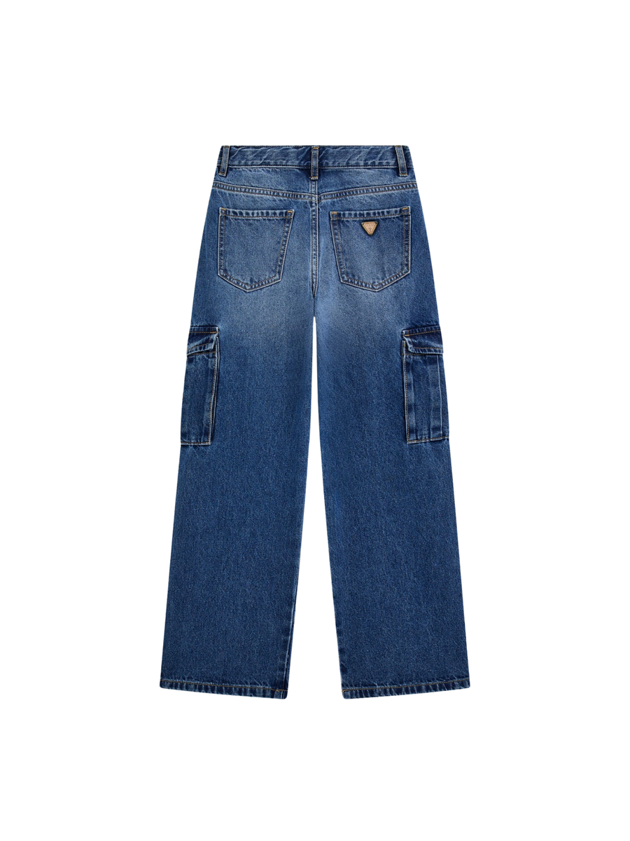 Jeans cargo Guess blu con tasconi laterali J5YA02D5FL0 MDFO Guess 