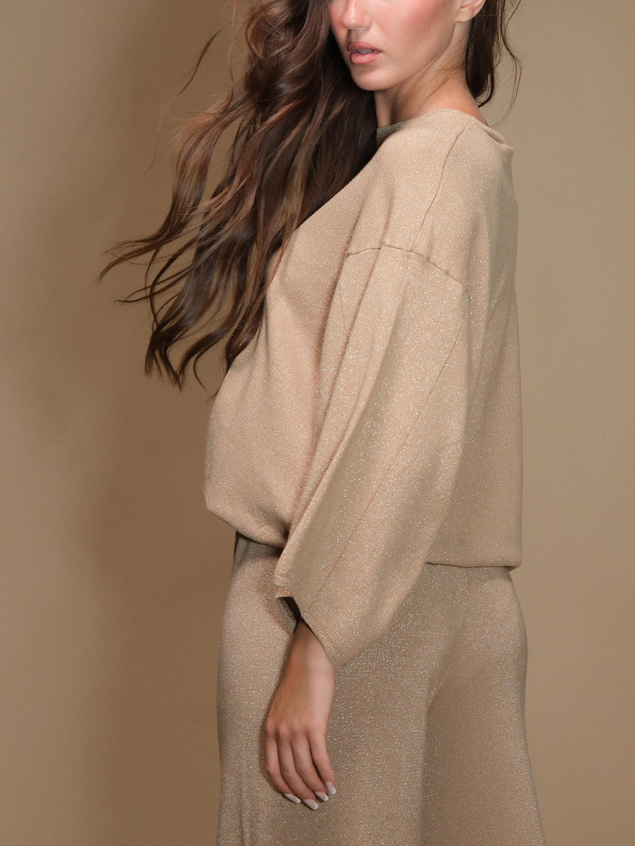 Maglia Armoire lurex mandorla R2045L MANDORLA Armoire 