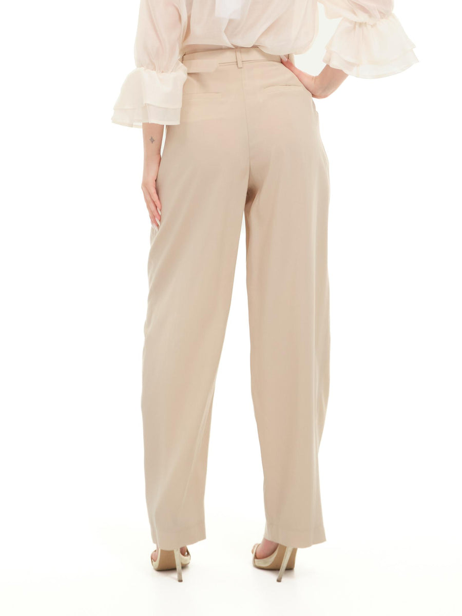 Pantaloni Imperial beige con cinturino coordinato PEX6JJKC BEIGE Imperial 