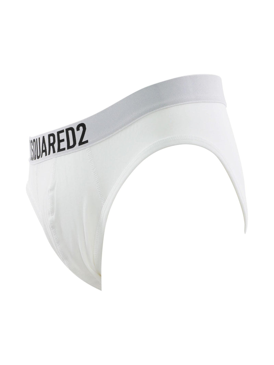 Slip bianco con vita logata D9L61420 100 Dsquared 