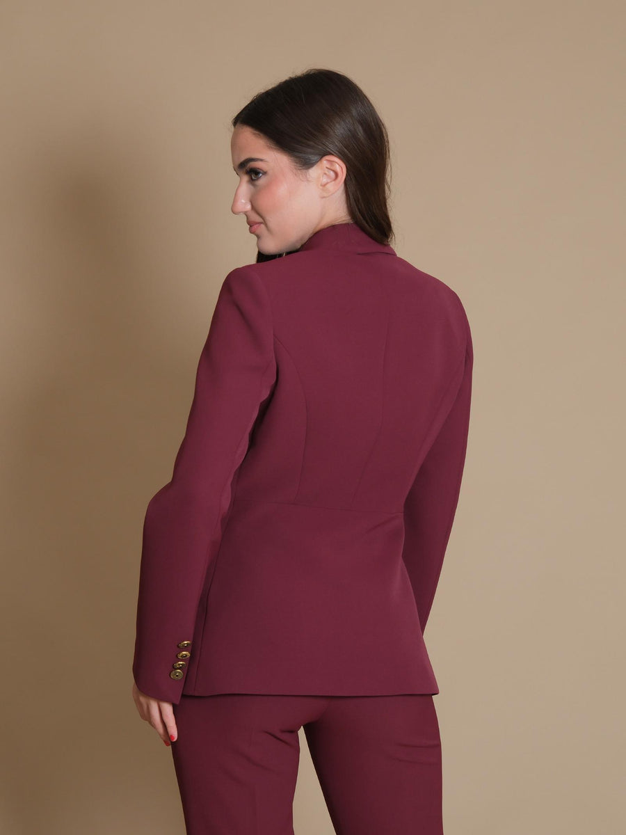 Giacca Afrodite Silence Limited monopetto bordeaux SD5020CREPE BORDEAUX Silence Limited 