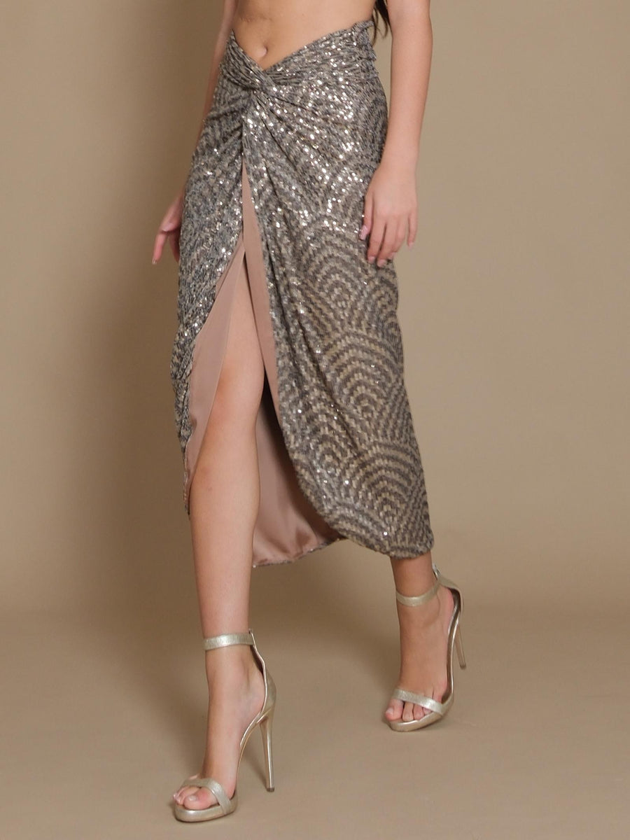 Gonna Milan kirt Silence Limited paillettes oro GO326 UNI Silence Limited 