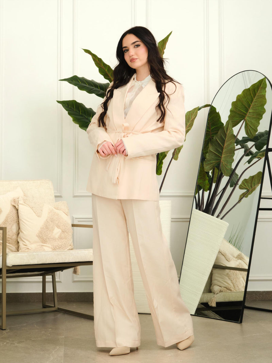 Blazer Vicolo beige con cintura TD1544 BEIGE Vicolo 