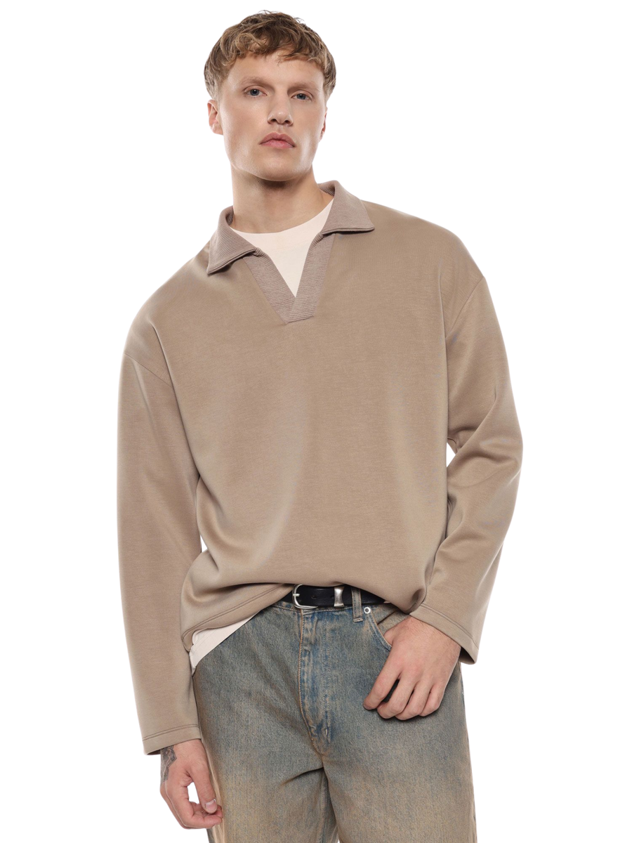 Felpa con collo a polo Imperial beige FH39KAT BEIGE Imperial 