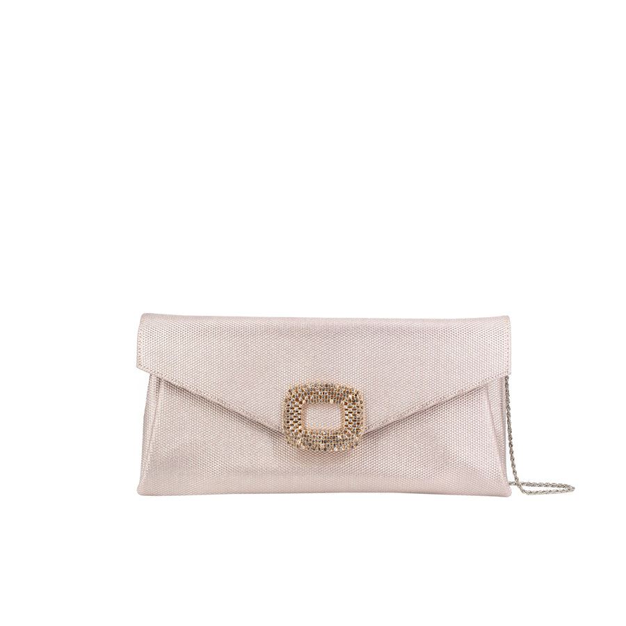 Maxi pochette Earth rosa cipria diamantata EARTH CIP TwentyFourhaitch 