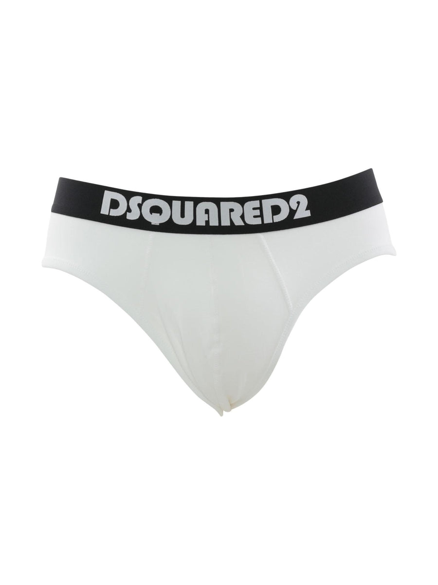 Slip bianco in cotone D9L61422 100 Dsquared 