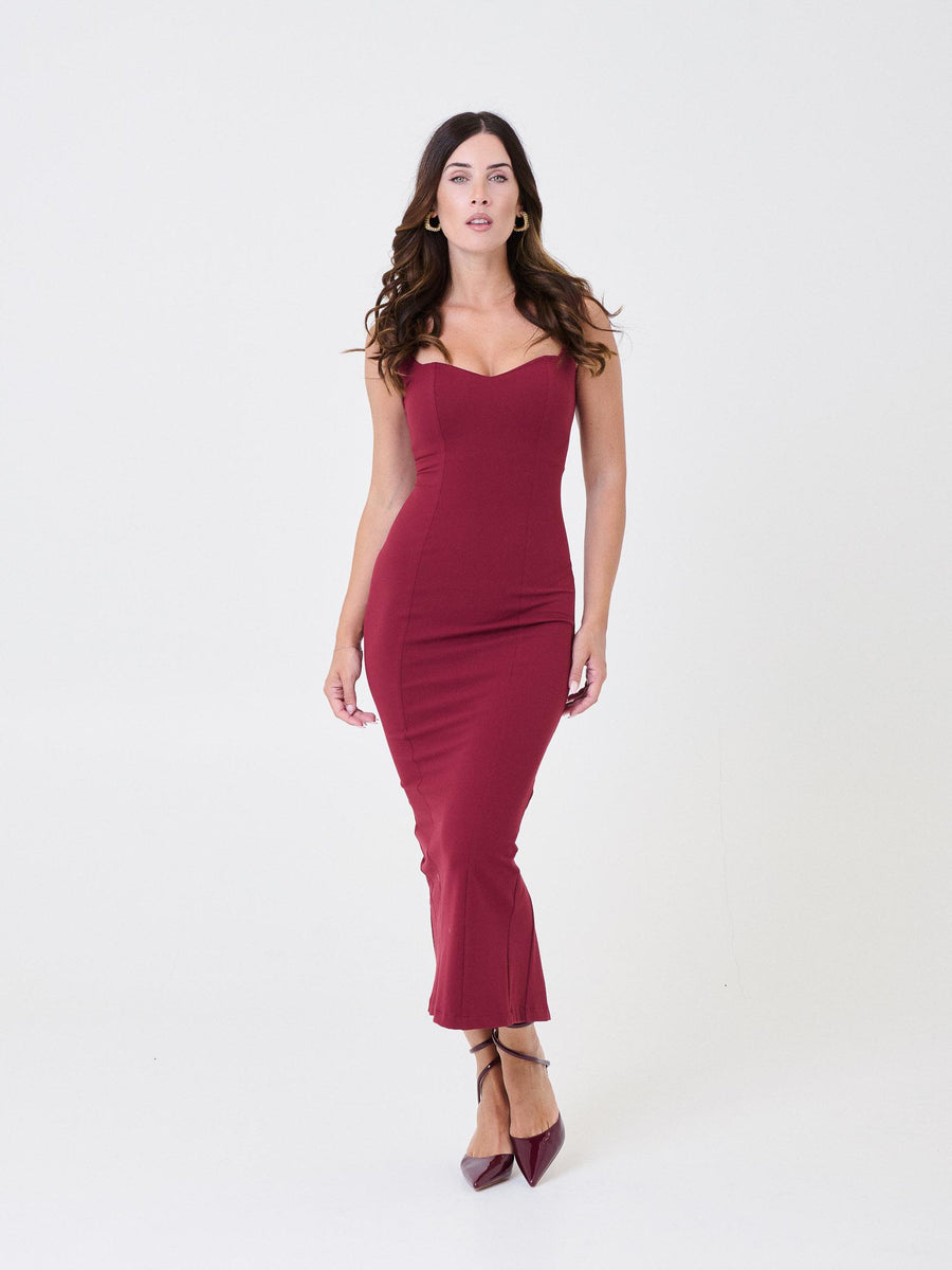 Tubino in crepe Silence Limited bordeaux SLAB015 BORDEAUX Silence Limited 