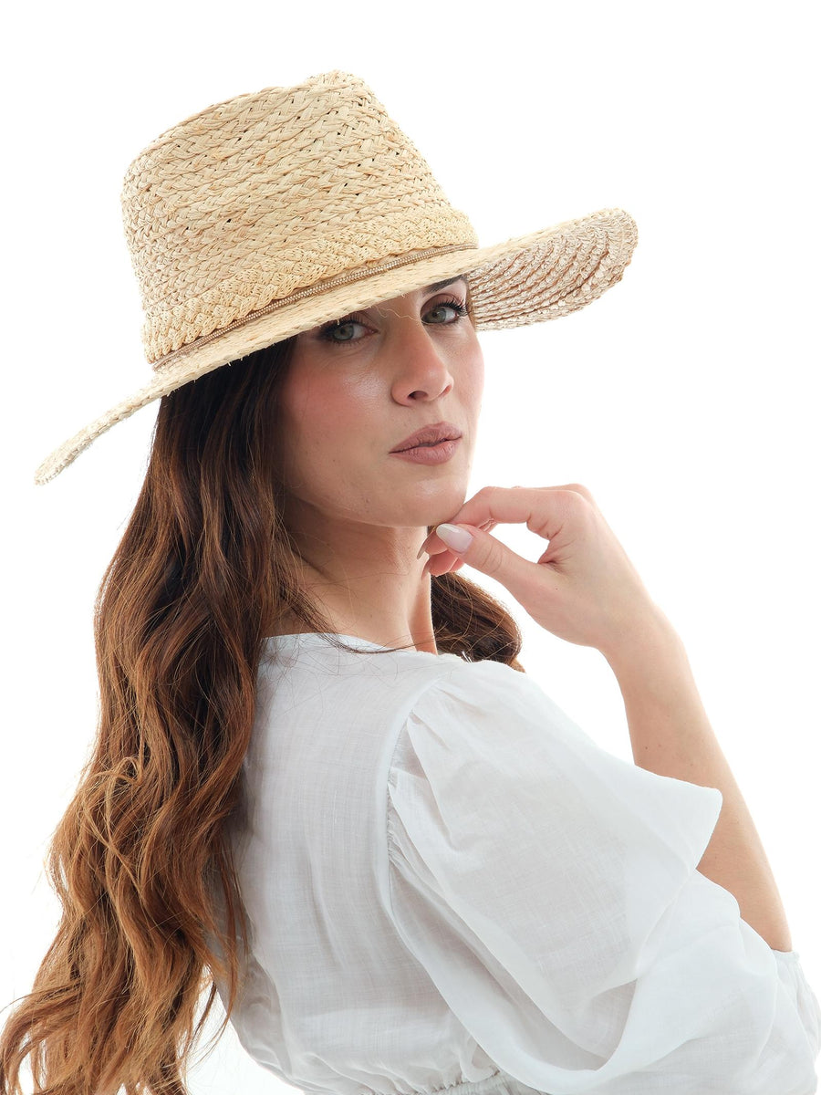 Cappello in paglia Pho Firenze con inserti brillantinati 9021004 UNI PHO FIRENZE 