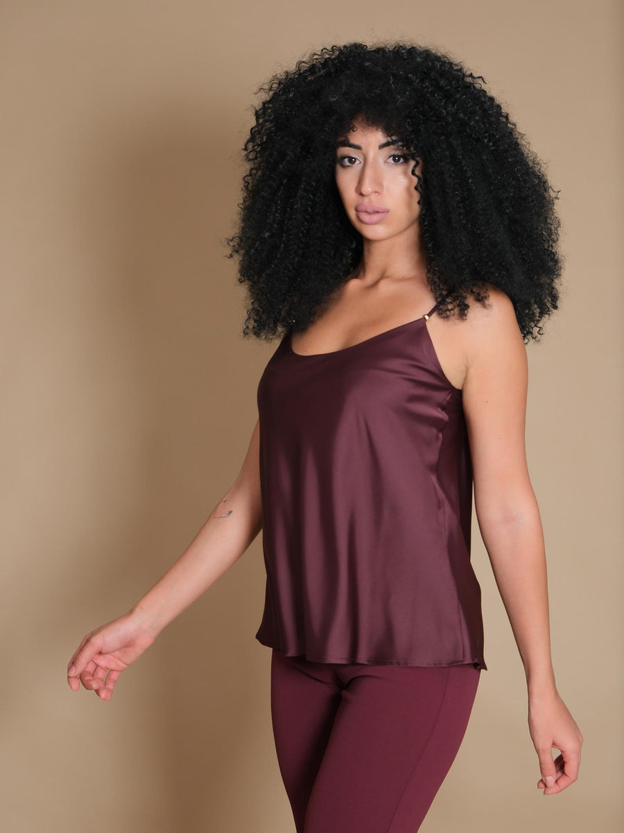 Bluse Imperial rosso marsala scollo rotondo RGJ5IDG MARSALA Imperial 