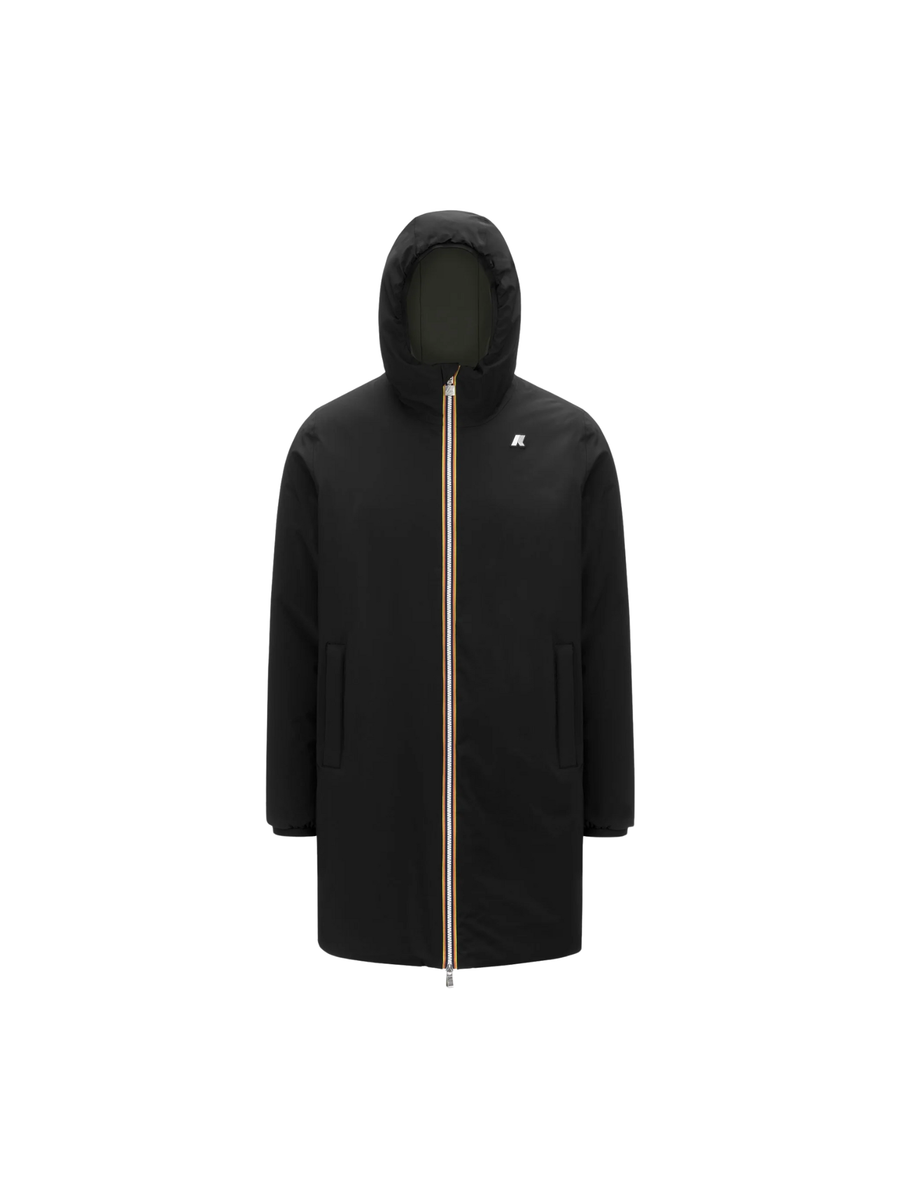 Giubbino "Jacob St Warm double" K-Way nero e verde K6128WW AH3 K-WAY 
