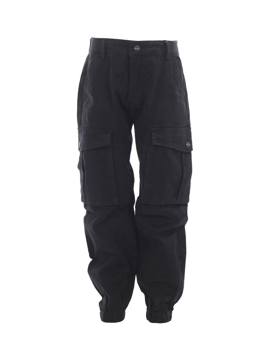 Pantaloni cargo bambino Refrigiwear neri in cotone RW769 RE003 Refrigiwear 
