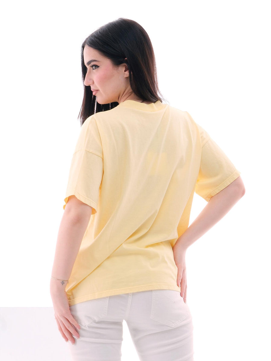 T-Shirt oversize Vicolo giallo ocra UD0059 OCRA Vicolo 