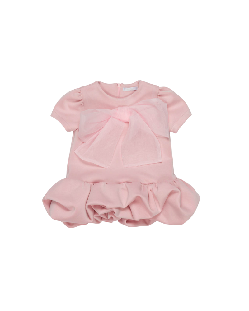 Abito Miss Grant rosa con maxi fiocco e gonna arricciata MG1416 PINKY Miss Grant 