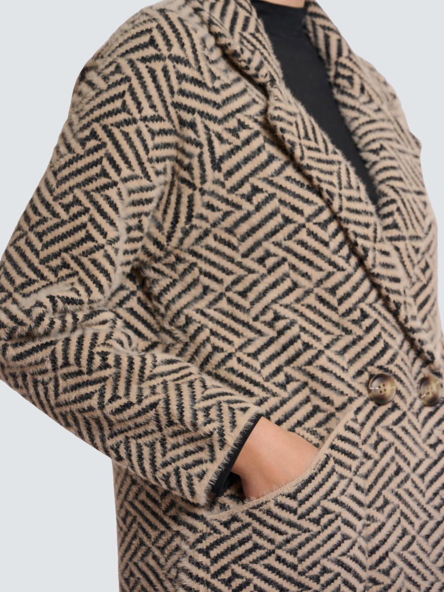 Cappotto "Madina" Rino & Pelle fantasia check Madina.5012511 Sand graphic Rino & Pelle 