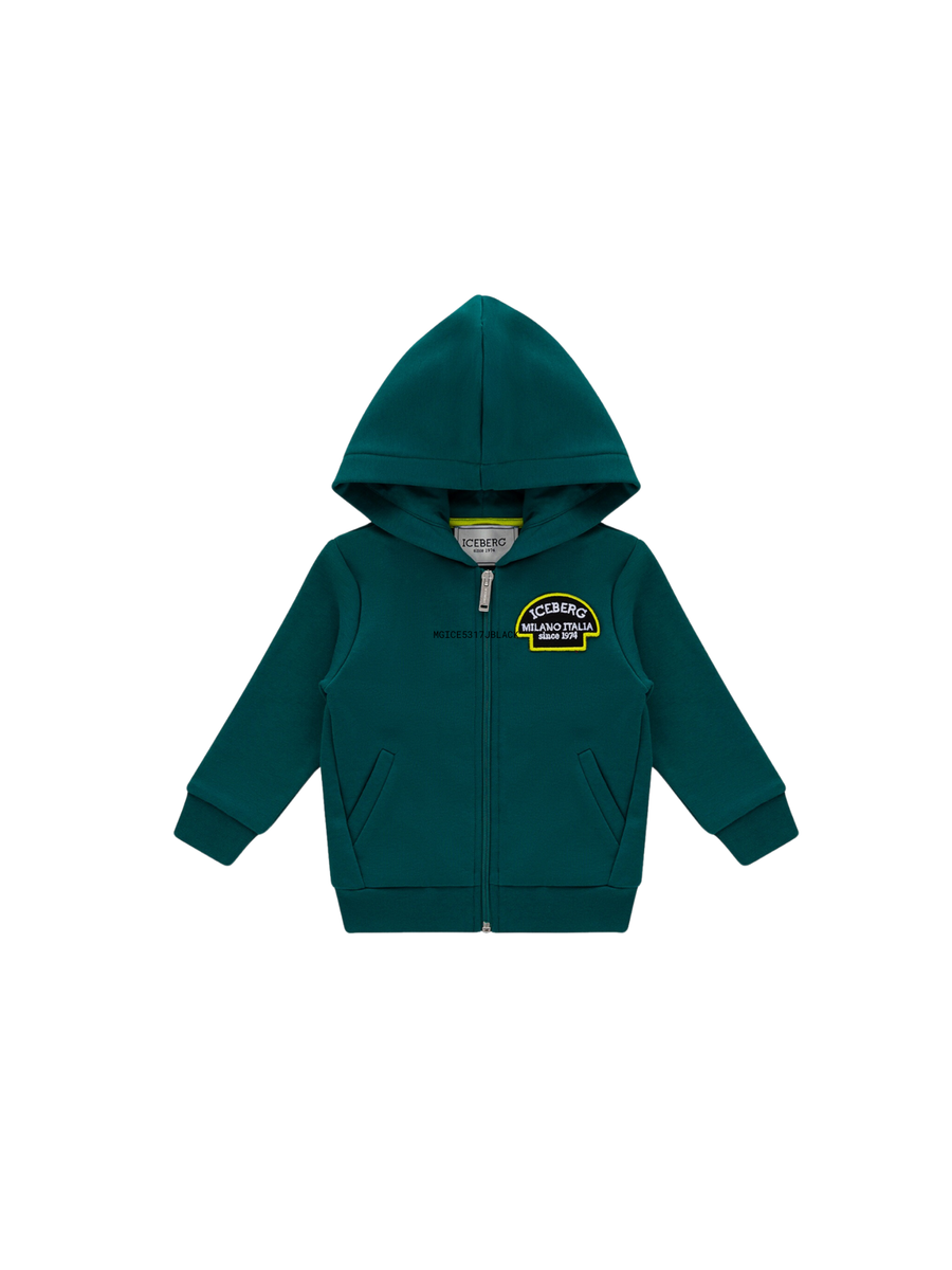 Felpa Iceberg verde petrolio stampa Tom&Jerry posteriore MFICE5322B PETROL Iceberg 