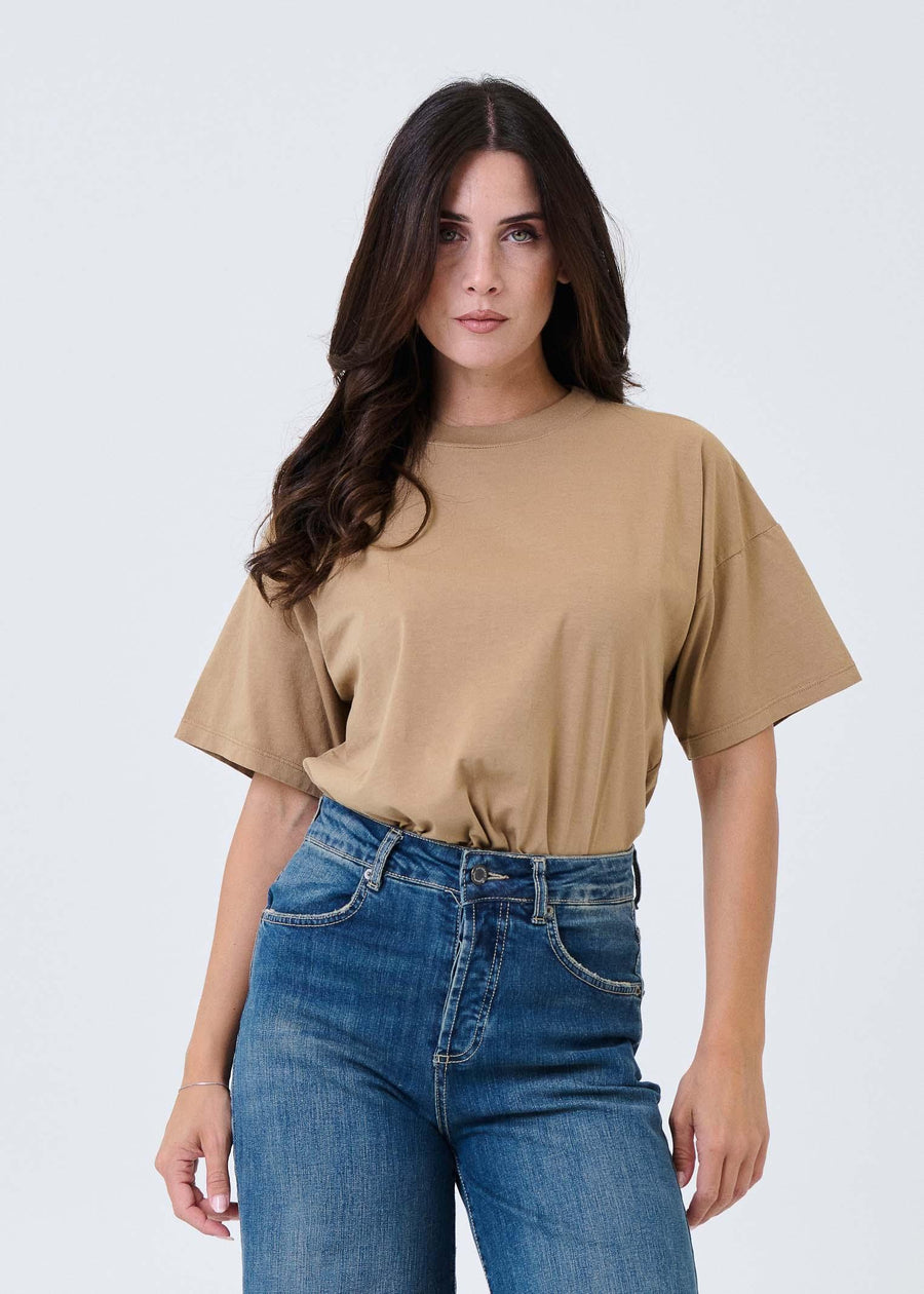 T-Shirt oversize Vicolo beige UF0064 BEIGE Vicolo 