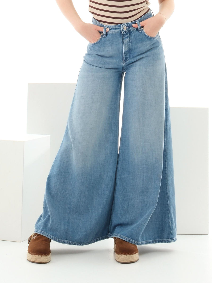 Jeans lucy Vicolo blu in denim a gamba ampia DD5007 DNM Vicolo 