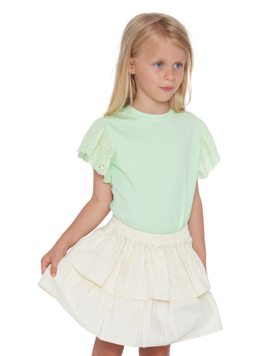 T-Shirt Tobetoo verde menta con maniche volant 396TTBS25 VERDE MENTA Tobetoo 