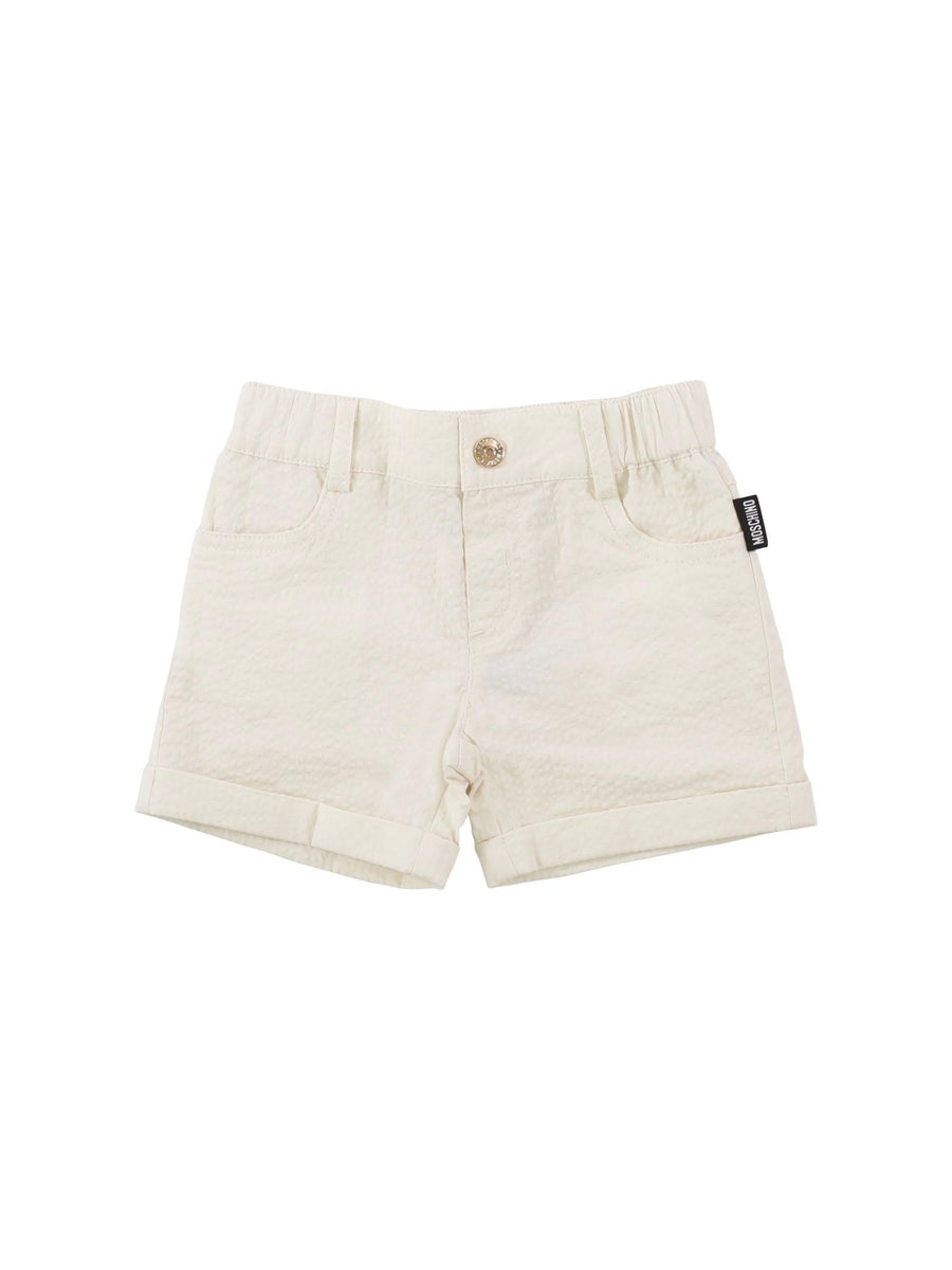 Shorts avorio in piquet MUQ00T 10063 Moschino 