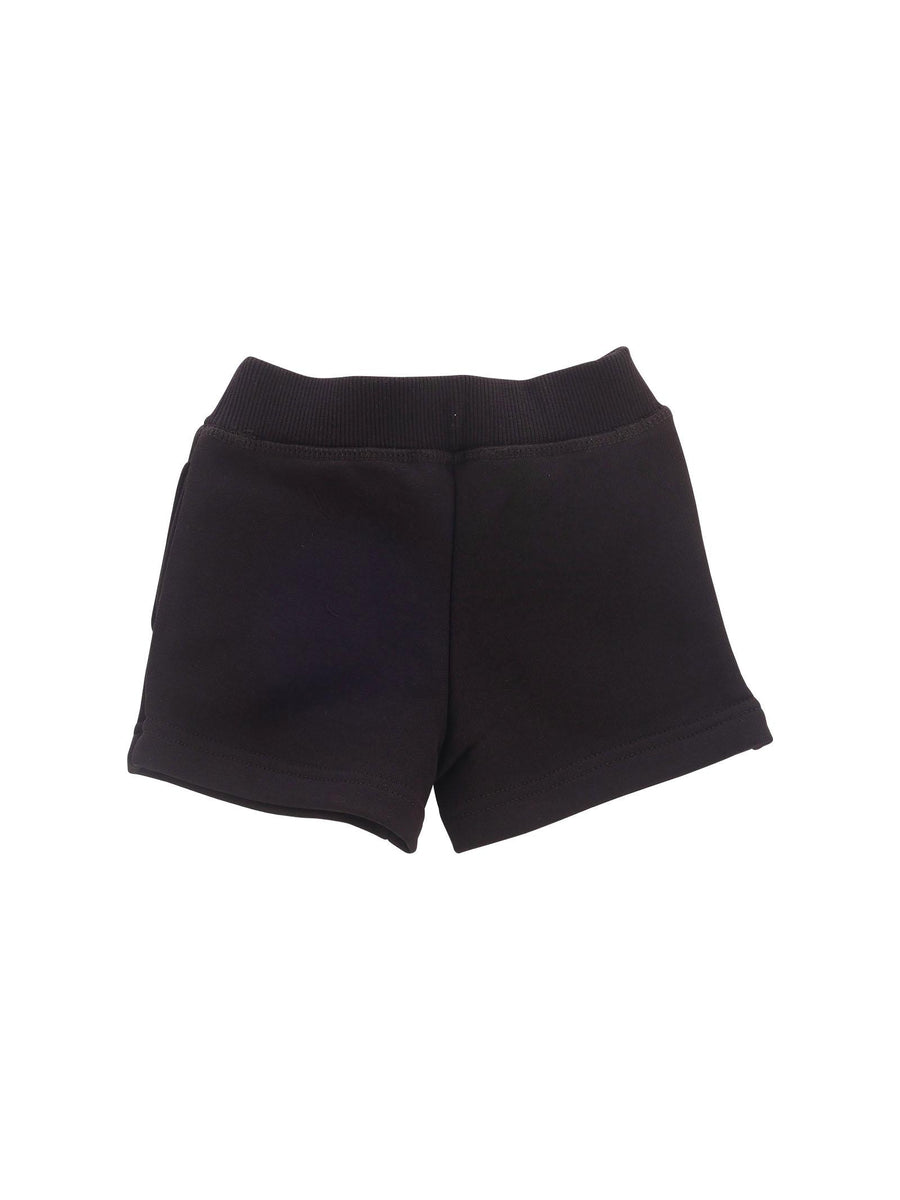 Bermuda Dsquared nero con stampa logo lettering su gamba DQ2871 DQ900 Dsquared 