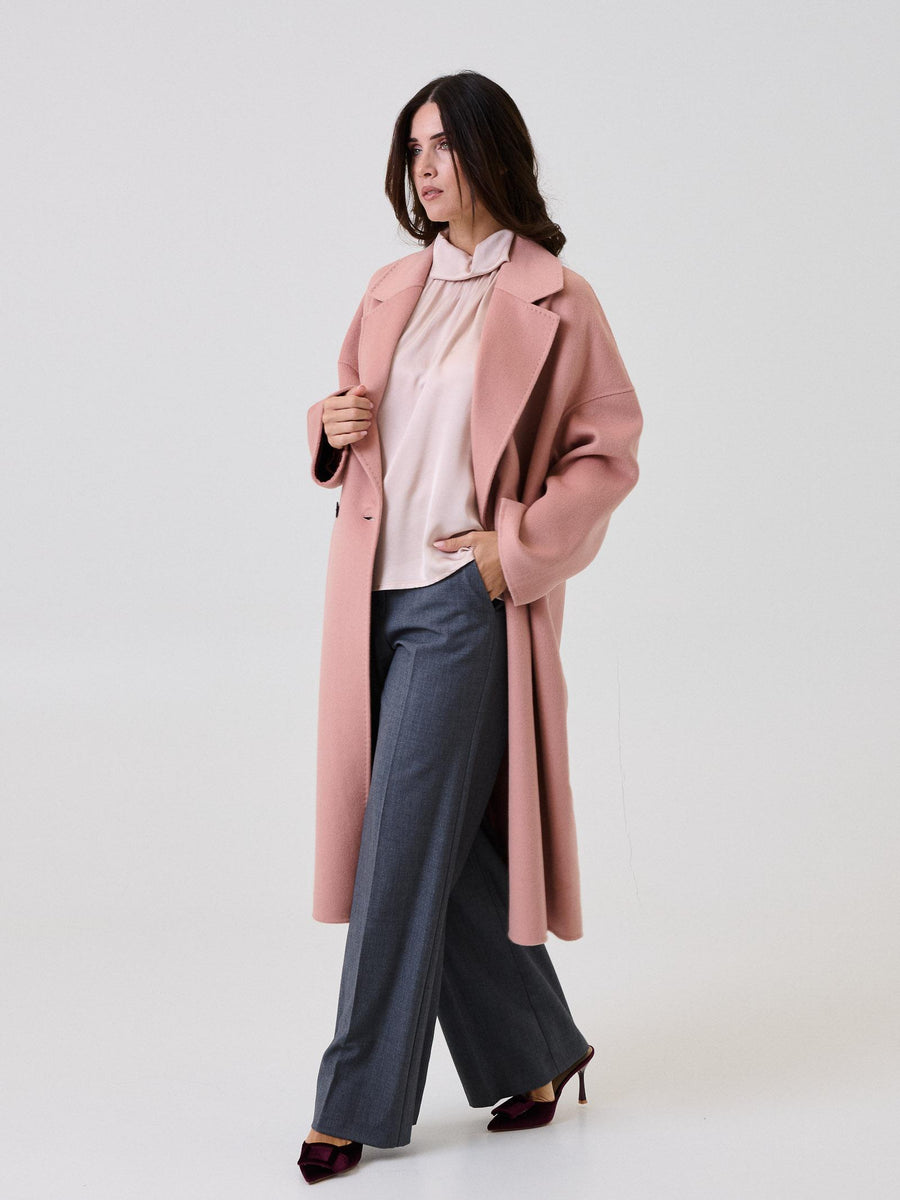 Cappotto lungo Vicolo rosa doppiopetto TF0003 FU39 Vicolo 