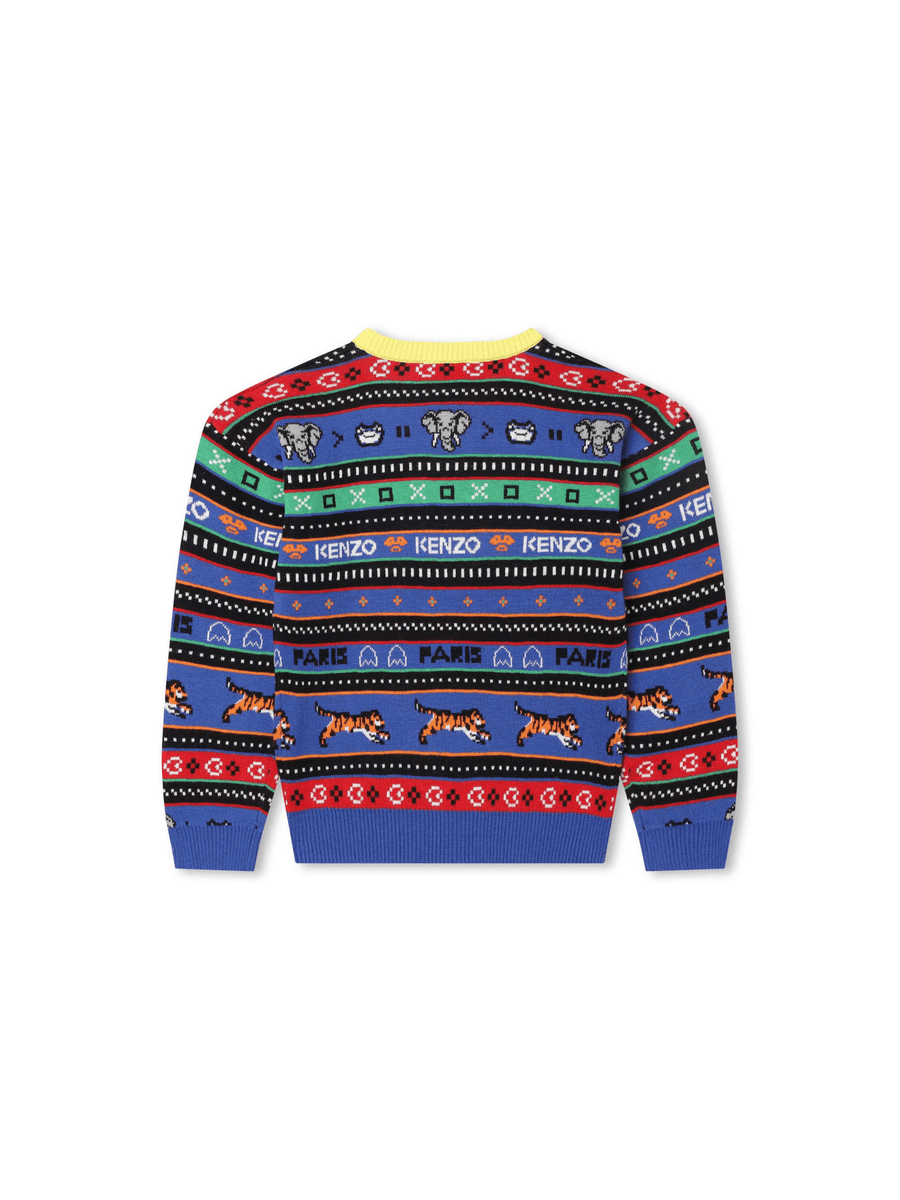 Maglioncino girocollo stampe all over K25830 829 Kenzo 