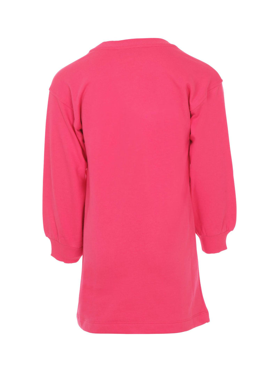 Abito in felpa Moschino fucsia con stampa teddy logo frontale HDV0GY 50541 Moschino 