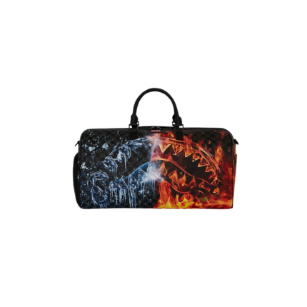 Borsone "Fire & Ice Shark Duffle" Sprayground blu e rosso 910D7936 NSZ Sprayground 