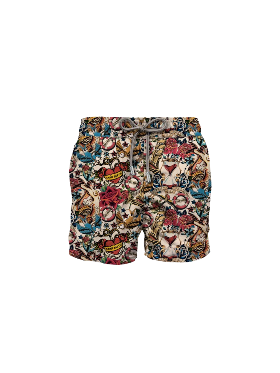 Costume MC2 Saint Barth "Gustavia" stampa Tattoo Vibes GUS0001 05548H MC2 SAINT BARTH 