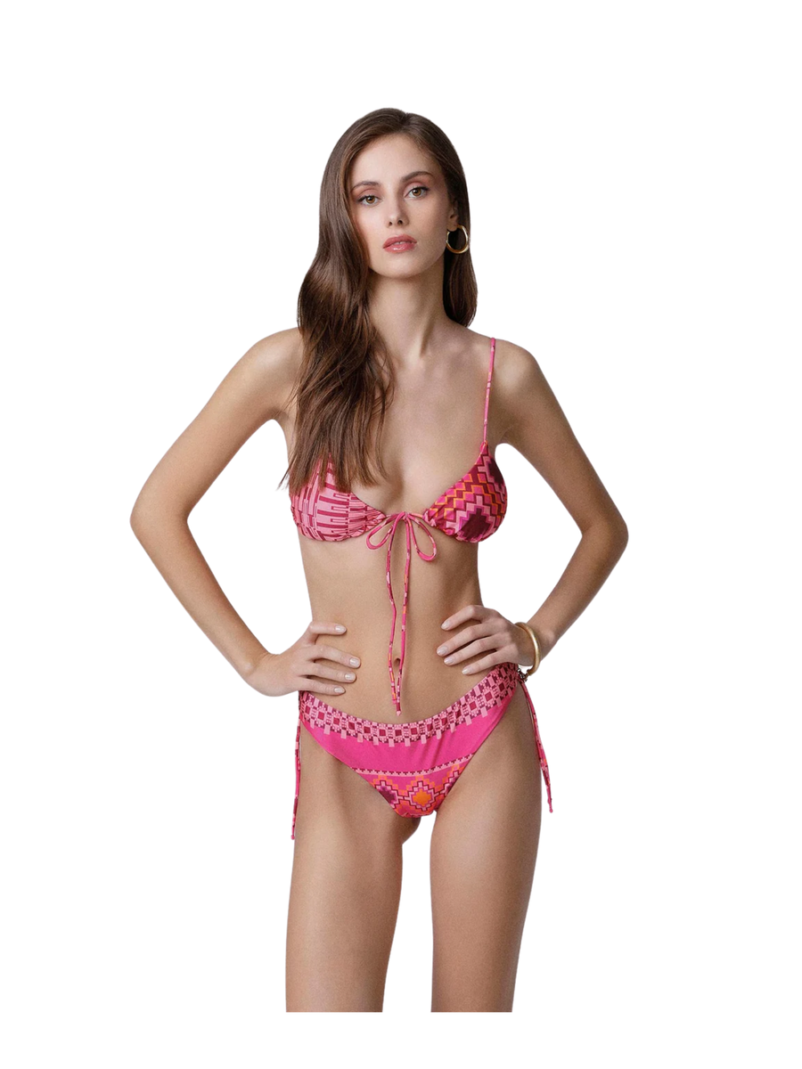 Bikini a triangolo Me Fui fucsia con slip regolabile 0640 X30 Me Fui 