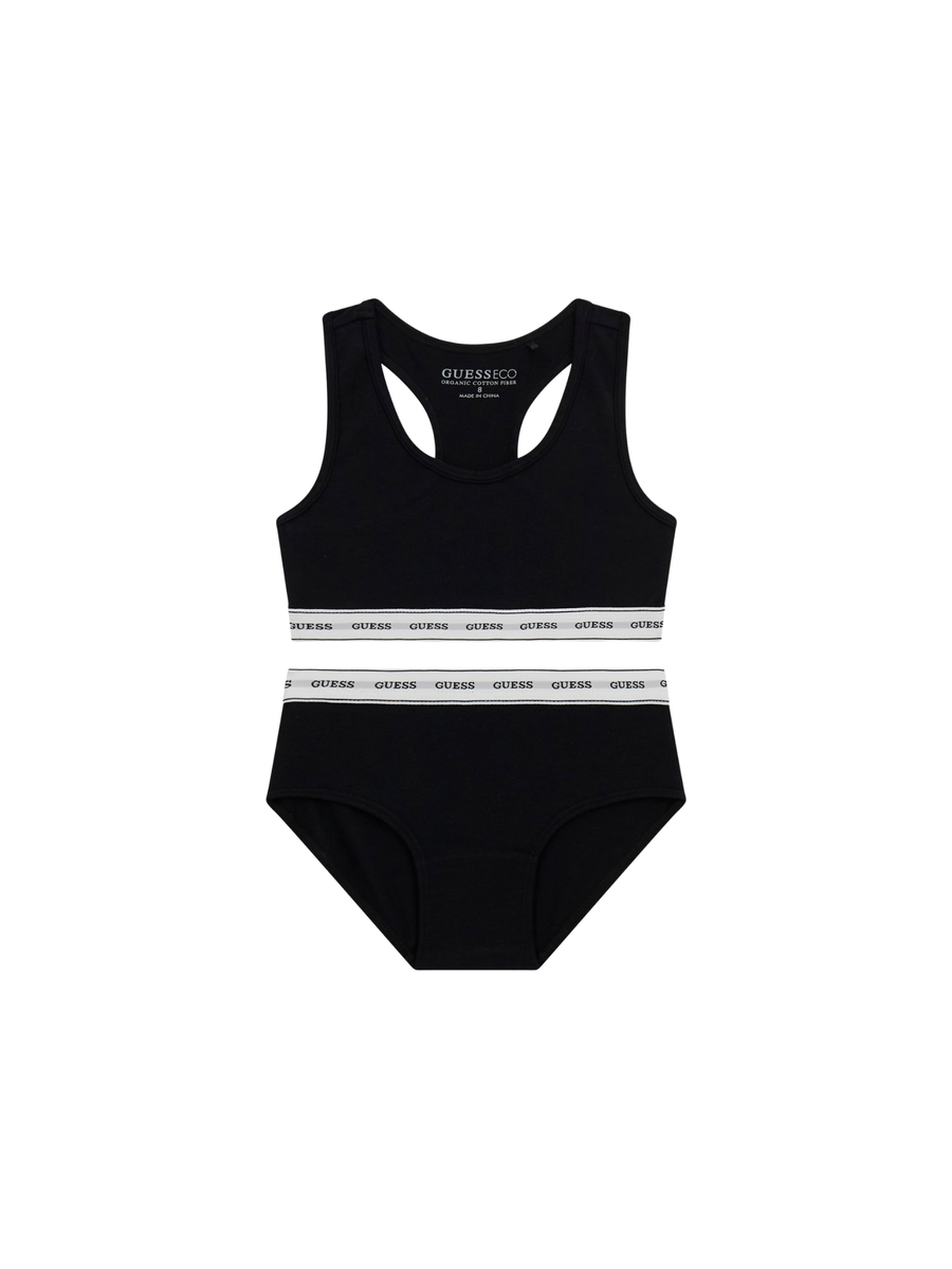 Set intimo Guess nero con bande elastiche e logo ripetuto J4BG00KBBU1 JBLK Guess 