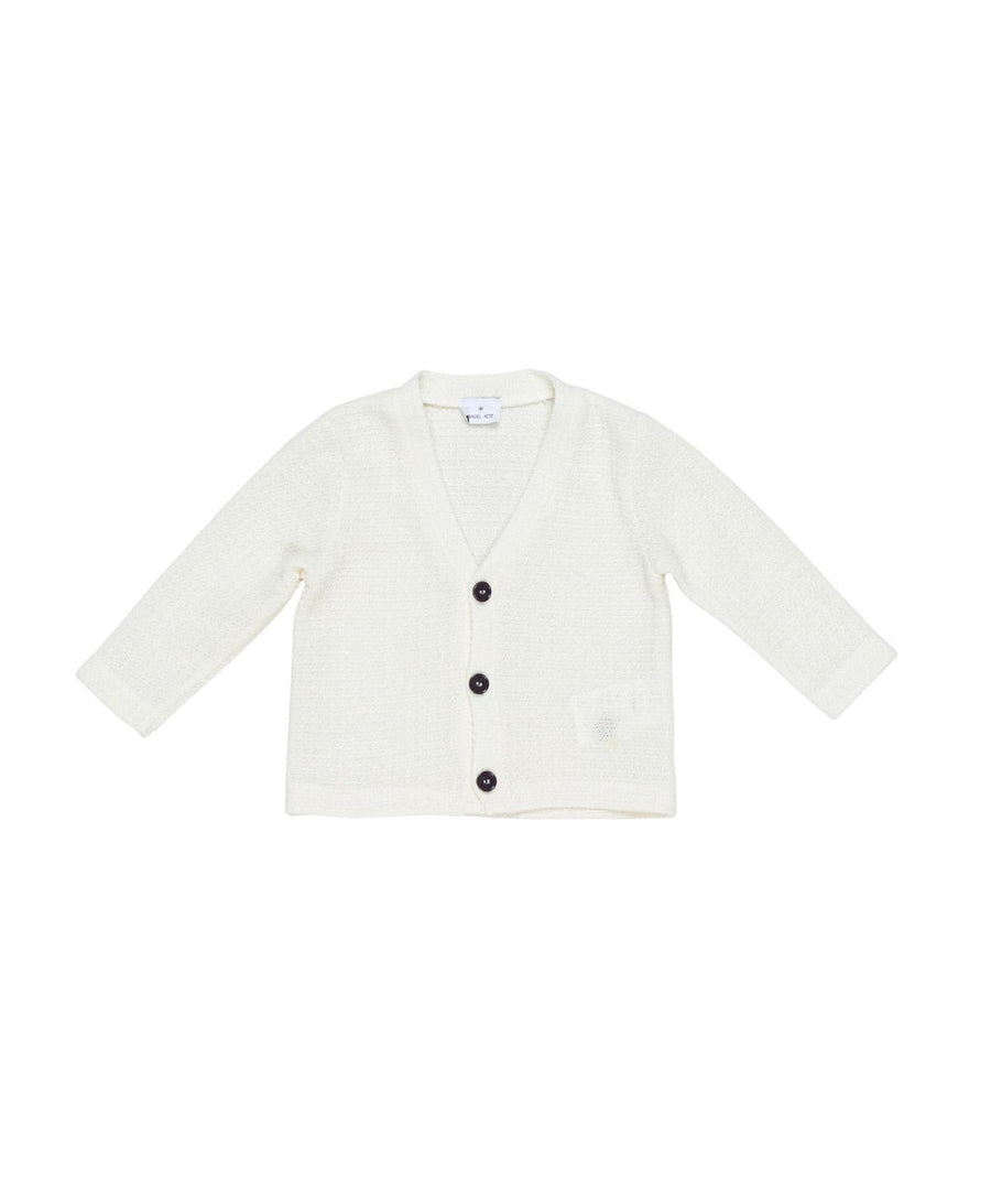 Cardigan panna con bottoni neri MR2500 GES Manuel Ritz 