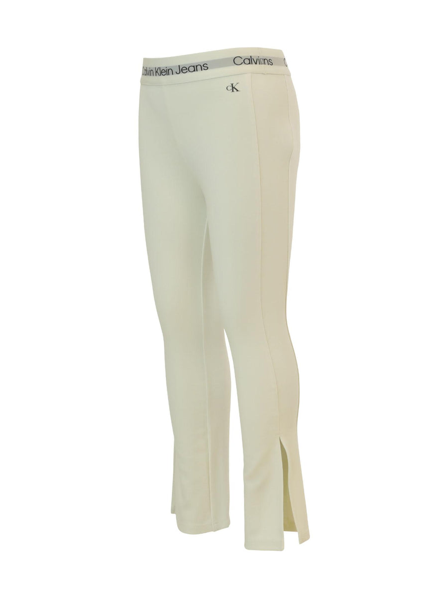 Leggings avorio con spacchi sul fondo IG0IG01512 YBI Calvin Klein 
