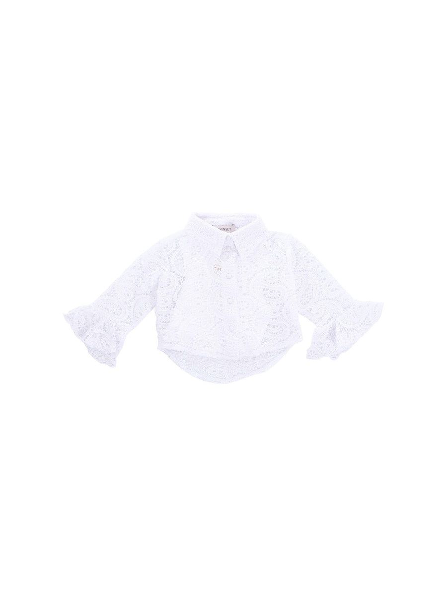 Camicia in pizzo Twinset bianca con top 251GJ2QR0 00808 Twinset 