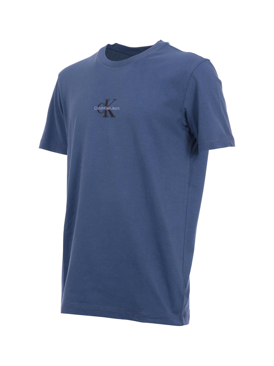 T-Shirt Calvin Klein blu con monogramma J30J325649 CK1 Calvin Klein 