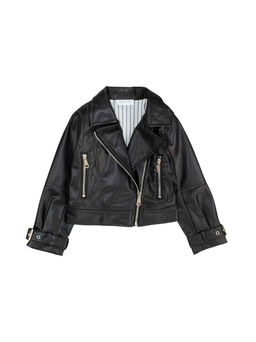 Giubbino chiodo Tobetoo nero 302CTBS25 NERO Tobetoo 