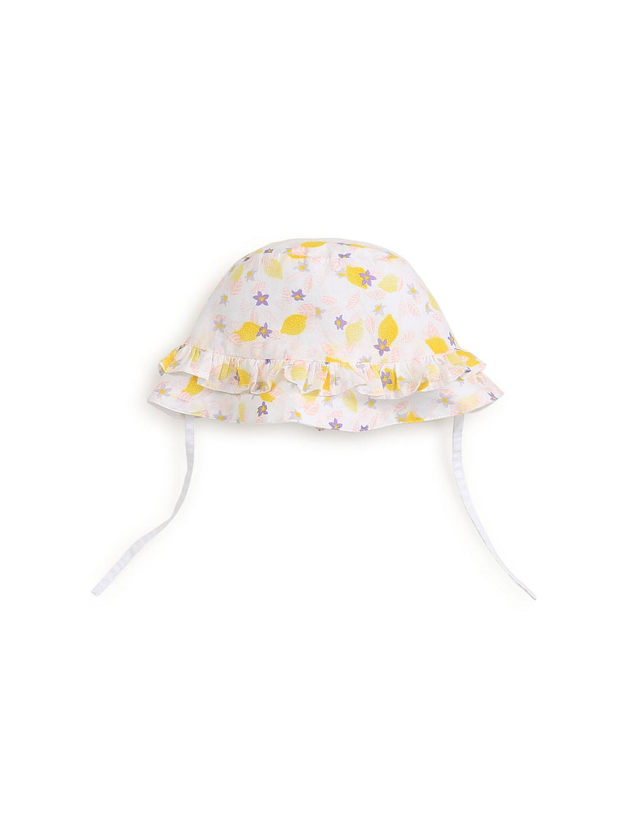 Cappello con nastri a fantasia Y01025 BIANCO Carrement Beau 