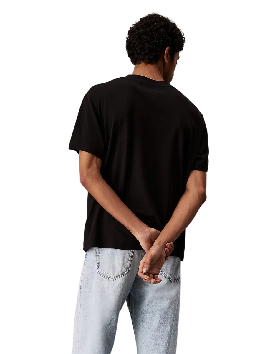 T-shirt Calvin Klein nera con stampa fotografica e monogramma J30J327483 BEH Calvin Klein 