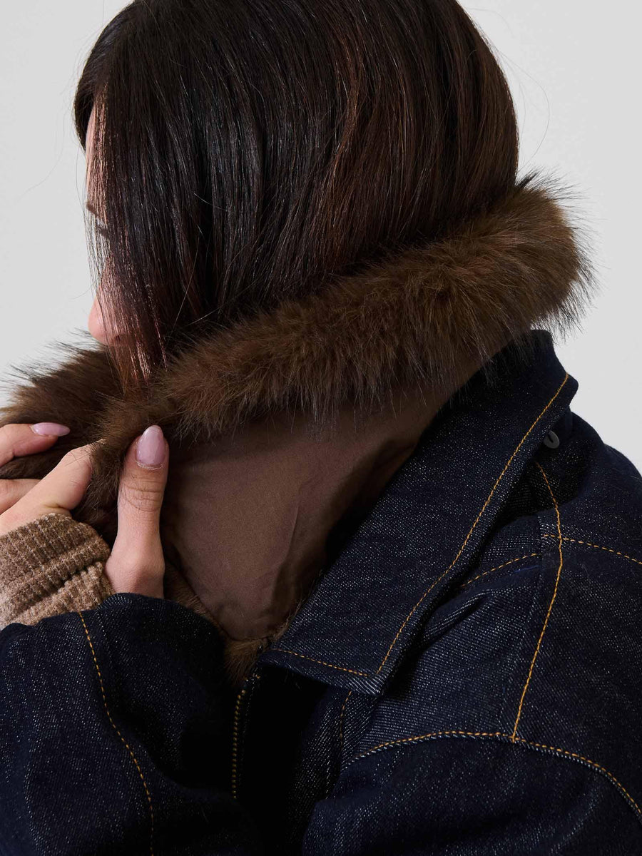 Bomber in denim raw Vicolo double face TF0080 DNM Vicolo 