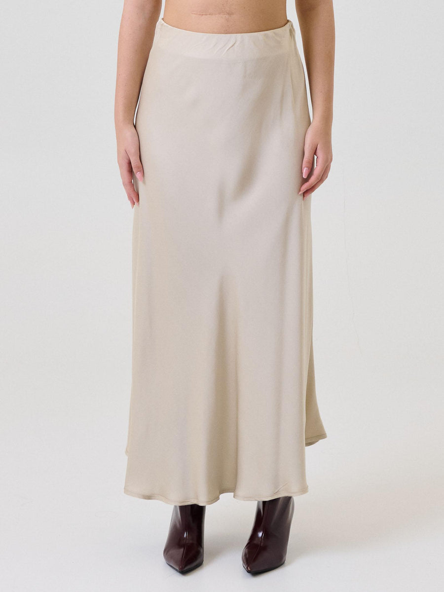 Gonna midi Armoire beige in raso FB952B22R LANA Armoire 
