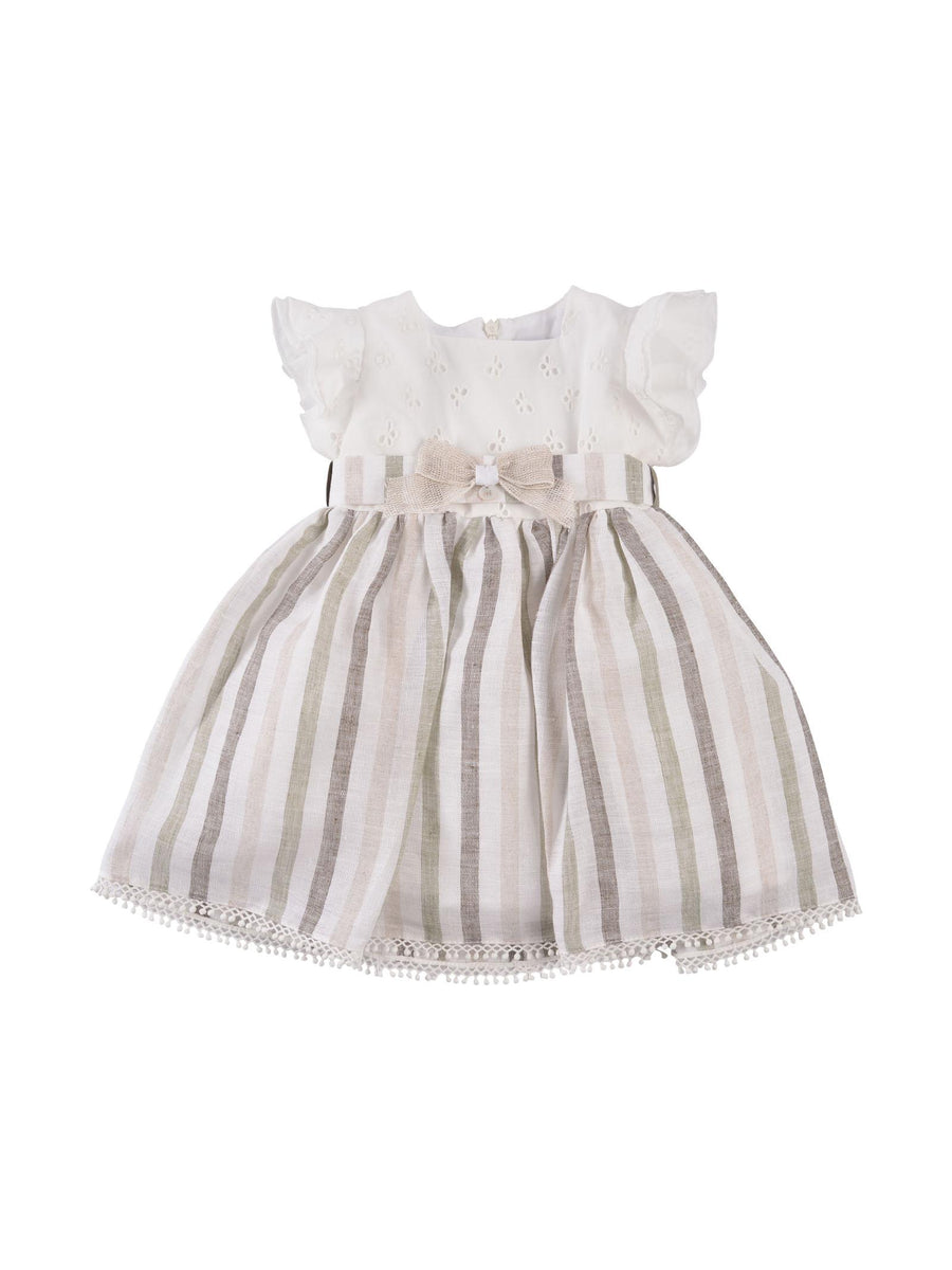 Abito in misto lino a righe EG306 C206 Marlù 