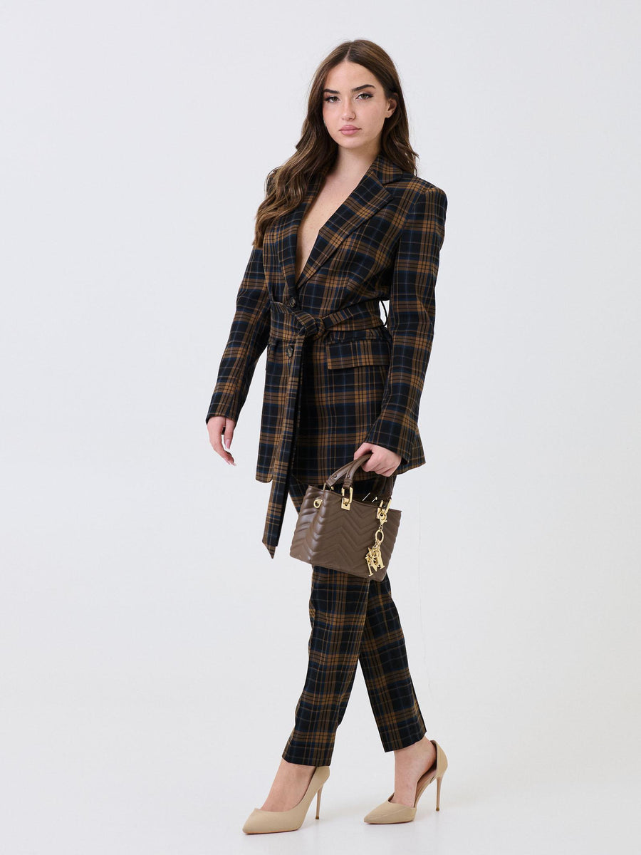 Giacca scozzese Silence Limited blu e cammello SLGI003 UNI Silence Limited 