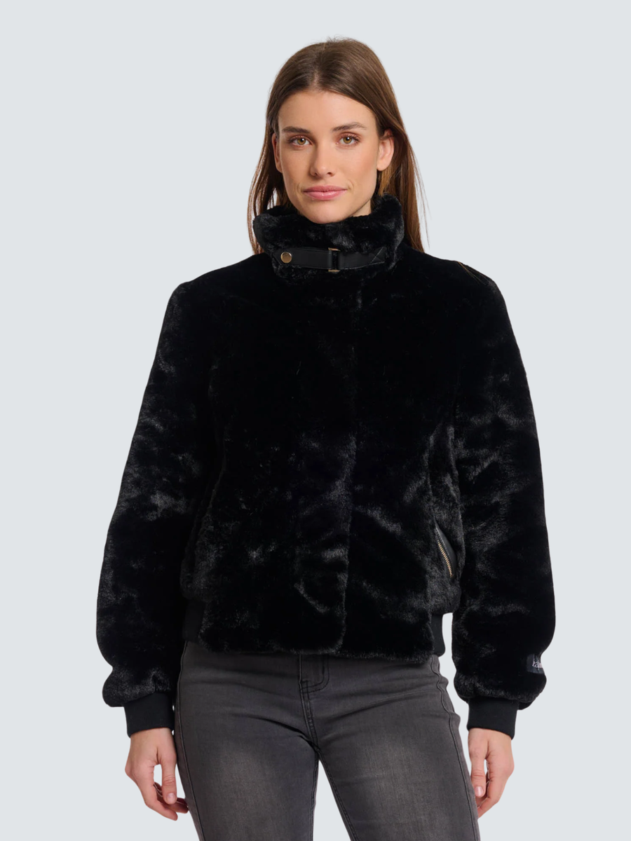 Giubbino in ecopelliccia "Ambra" Rino & Pelle nero Ambra.7002511 Black Rino & Pelle 