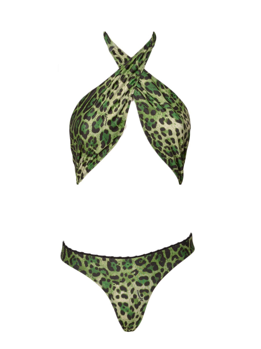 Costume monokini intero Green leopard FGBW1490 UNI 4giveness 