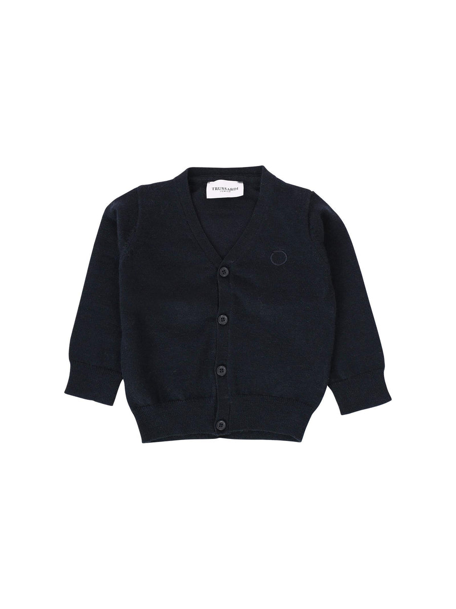 Cardigan in misto lana blu navy TIA23031CD BLUENAVY Trussardi 