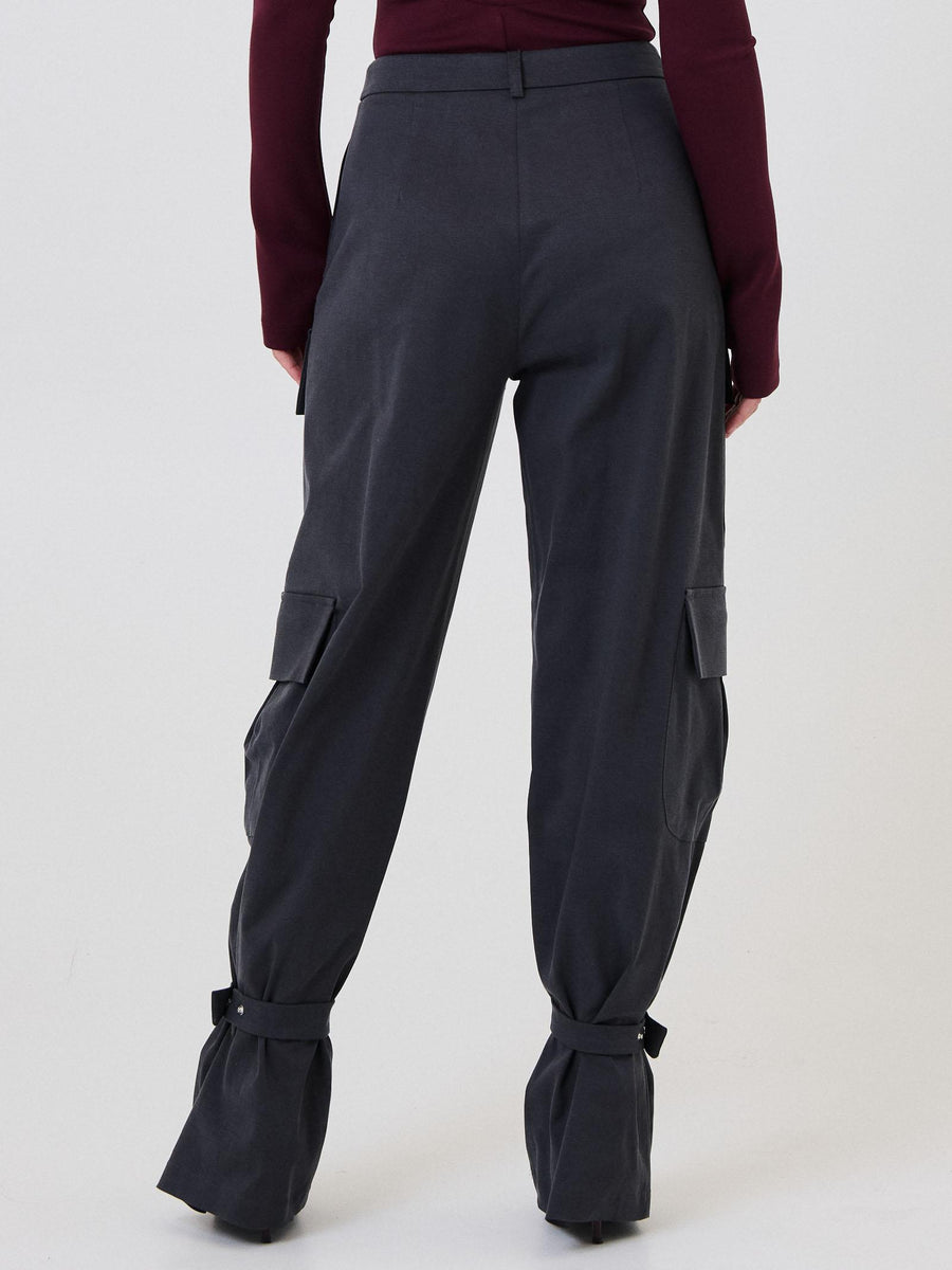 Pantalone cargo Silence Limited grigio con coulisse sul fondo SD2015MAD GRAPHITE Silence Limited 