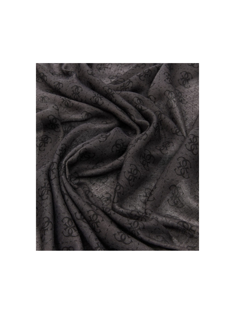 Sciarpa Guess nera con stampa monogram e bordo con logo AW5341POL03 CLO Guess 