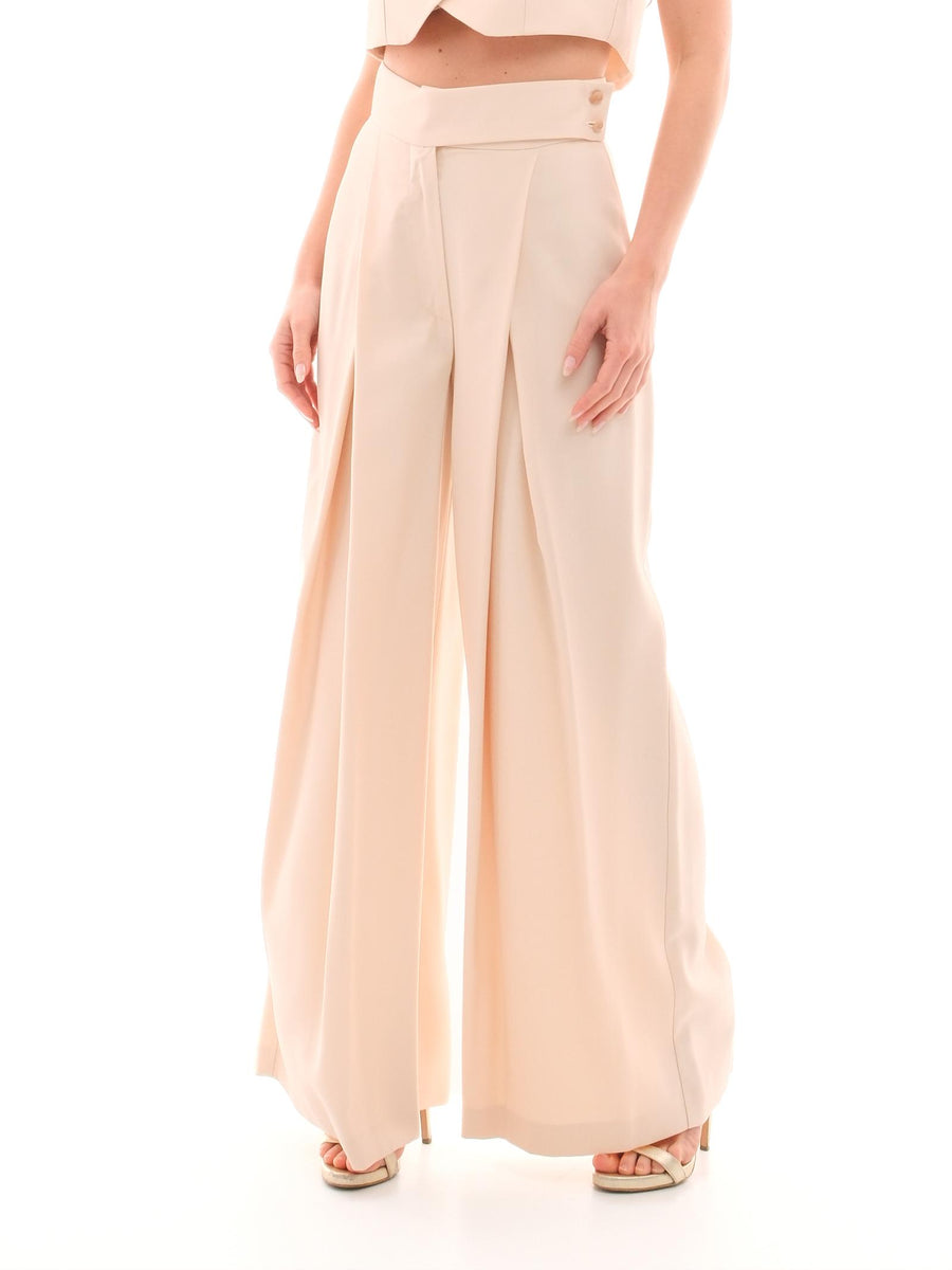 Pantalone a palazzo Bohemian Vì avorio PA181 IVORY Bohemian V 