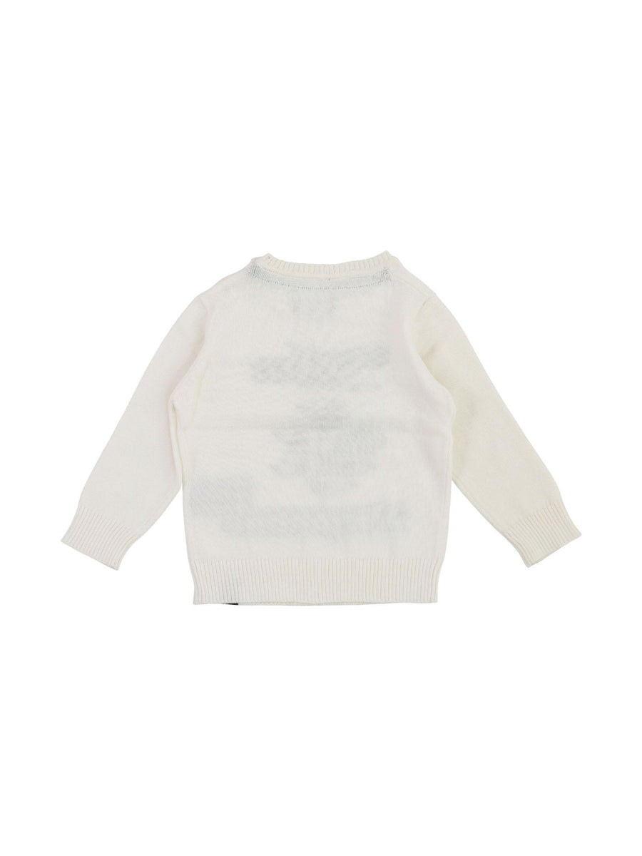 Maglioncino in filo bianco con ricamo RIA22025MA WHI John Richmond 